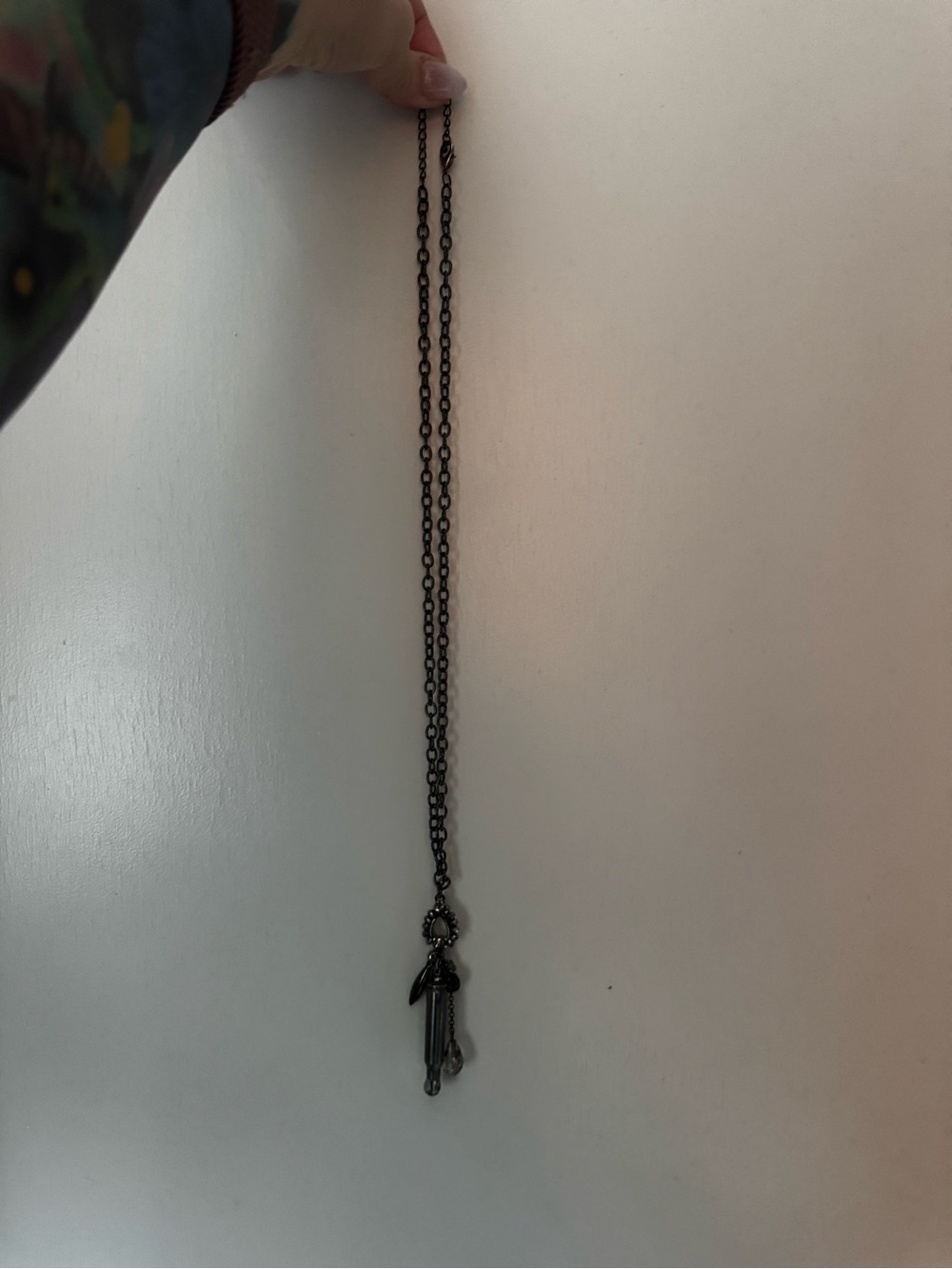 Silver Bullet Necklace with Charms
